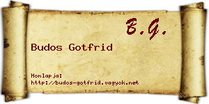 Budos Gotfrid névjegykártya